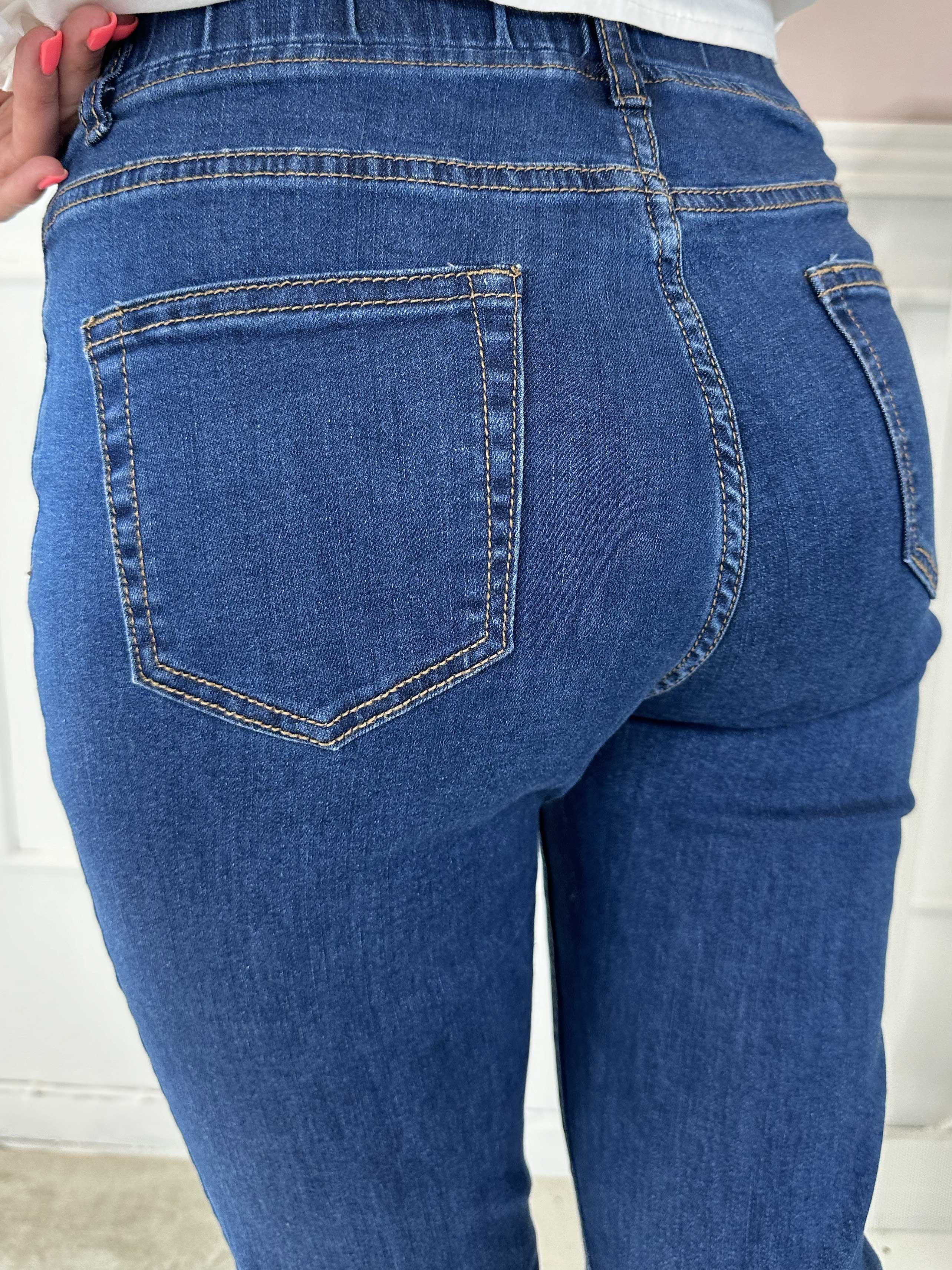 Aloisa - Jeans med elastikkant i livet